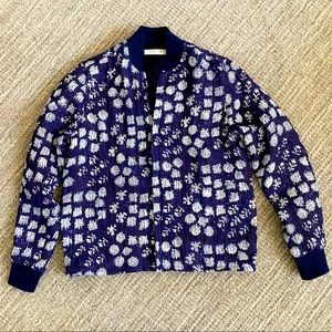 Christy Dawn Chandler Jacket Indigo Block Silk